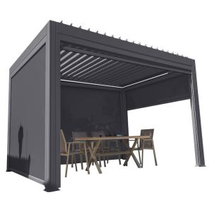 Buy cheap Outdoor Courtyard Four Corner Pavilion with Electric Louver Turning and from wholesalers