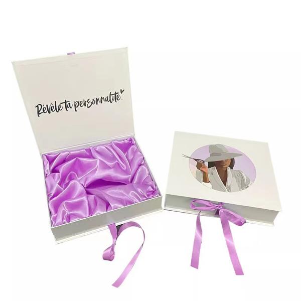 Eco Friendly Cosmetic Packaging Box with Satin Lining and Glossy Finish