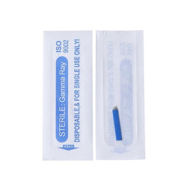 Blue 0.2mm 18U Nano Microblading Needles Eyebrow Permanent Makeup Pins Manual Blade