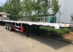 Sino Howo Container Trailer Truck 12.5*2.5*1.5m Dimension 40 FT Flatbed Trailer