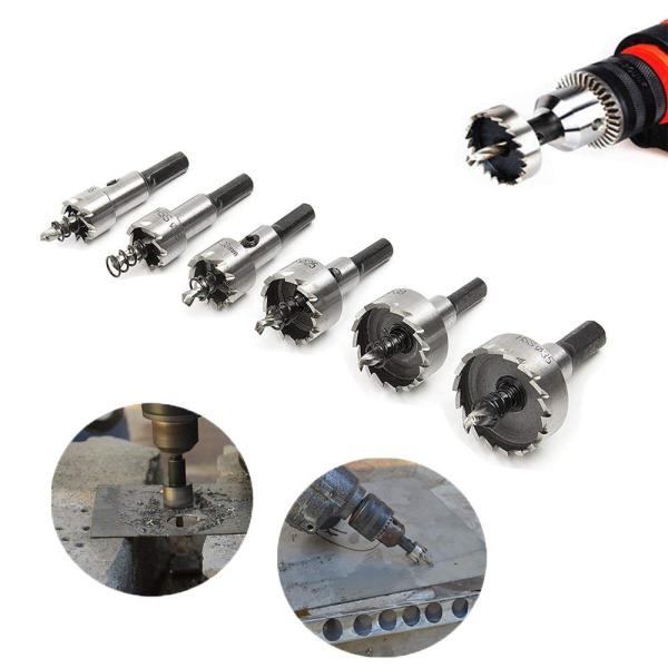 6Pcs HSS 6542 Hole Saw Kit for Stainless Steel Cutting