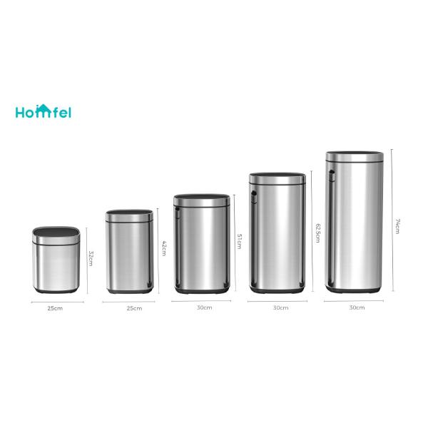 30L 40L 50L Household Office Touch Garbage Can Big Capacity Standing Press Design