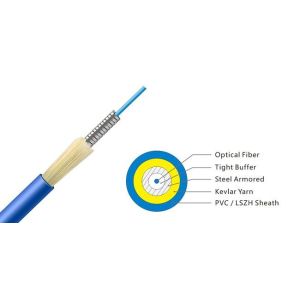 China Indoor / Outdoor Anti Rat Bite Armored Fiber Optical Cable on sale