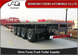 Quality Mechanical Suspension 4 Axle Flatbed 20 Ft Container Trailer for sale