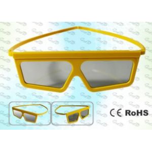 Quality Yellow Circular polarized 3D glasses for home 3D TV for sale