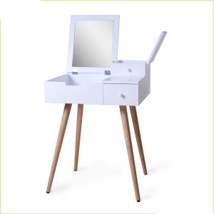 Quality MDF Board 34cm Height Make Up Wooden Table With Mirror for sale