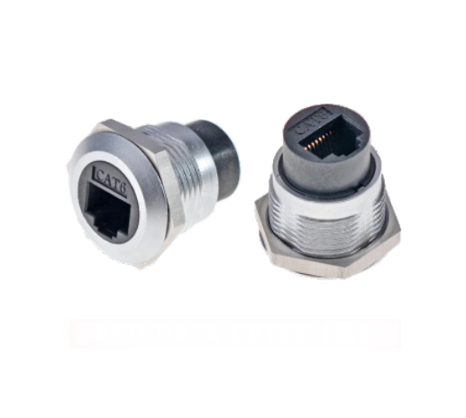 RJ45 CAT6 Zinc Alloy Square Data Connector Dustproof Audio Connector for Industrial Electronics Accessories