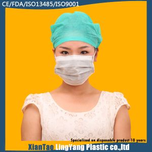 Disposable Hospital Nonwoven One Time Use 3 ply Blue Earloop Face Mask