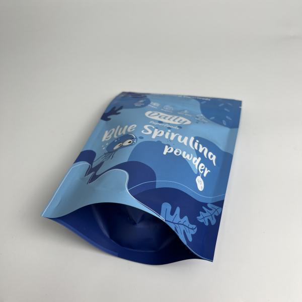 Custom Reusable Stand Up Pouch Mylar Flat Bottom Bag For Powder Packaging