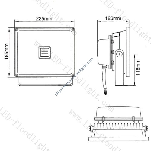 Solar powered flood light with sensor PIR /F40W led flood light wih sunpower panel