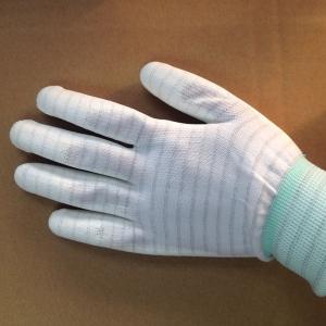 China stripped ESD anti static PU coated gloves for electronic factory use on sale