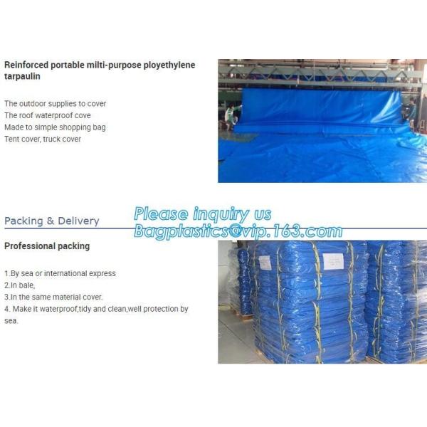 STRONG SEWING BLUE COATING WATERPROOF PE MATTRESS COVERS,REINFORCED PORTABLE MULTI-PURPOSE POLYTHYLENE TARPAULIN, NYLON
