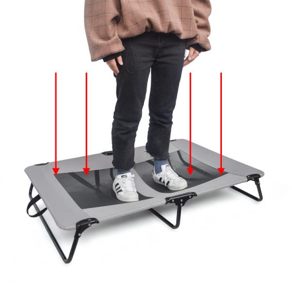 Outdoor Indoor Pet Bed Cushion Elevated Cooling Pet Cot Bed With Strong Mesh Steel