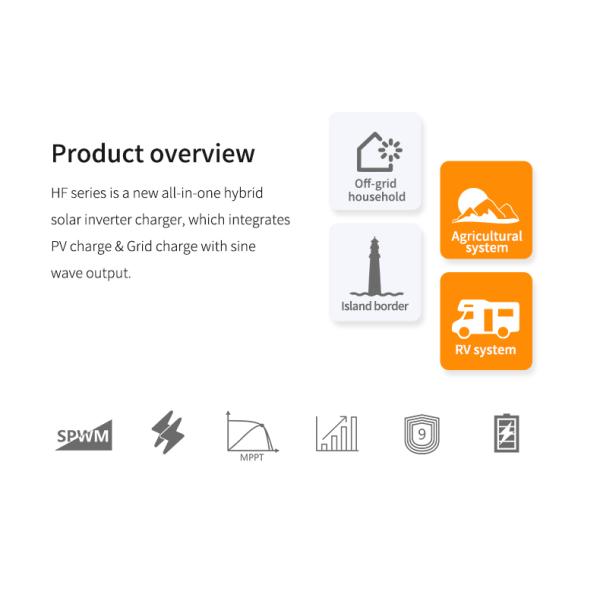 All In One MPPT Deye Hybrid Solar Inverter 2KW 3KW 6KW 8KW