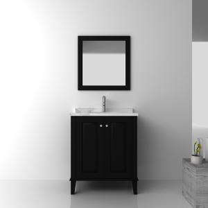 Quality Floor standing black Wooden Bathroom Cabinets / bath furniture sets for sale