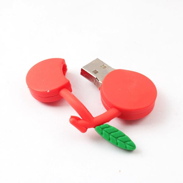 Cherry Shaped Customized USB Flash Drive Uploading Data And Vido For Free 64G