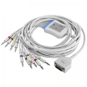 Quality Fukuda ME EKG Cable KP-500 KP-500D Cardisuny EKG Patient Monitor Cable 10 Leads Wires IEC Banana 4.0 Connector for sale