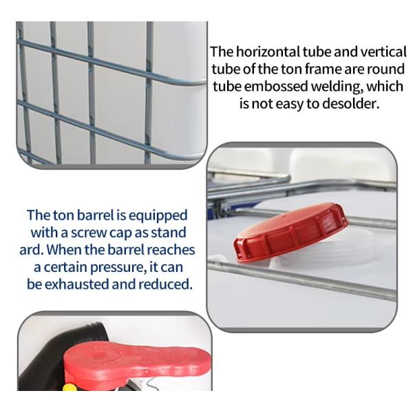 High Speed Electric 265 Gallon IBC Tote Mixer Container Cream Homogenizing