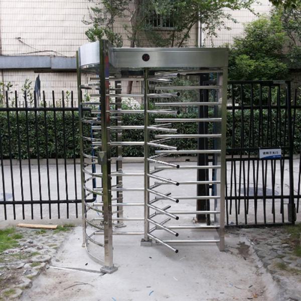 120 degree single channel automatic RFID access control full height turnstile barrier gate