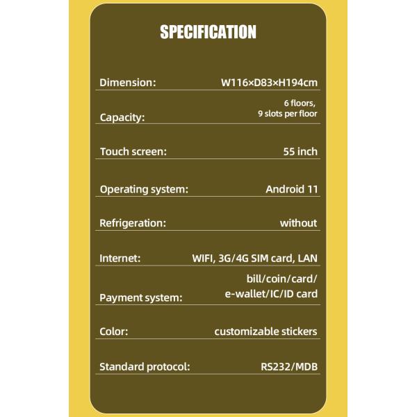 55-inch Full Touch Screen Pokémon Vending Machine With Card Reader Custom Graphics for Pokémon PTCG Game Cards