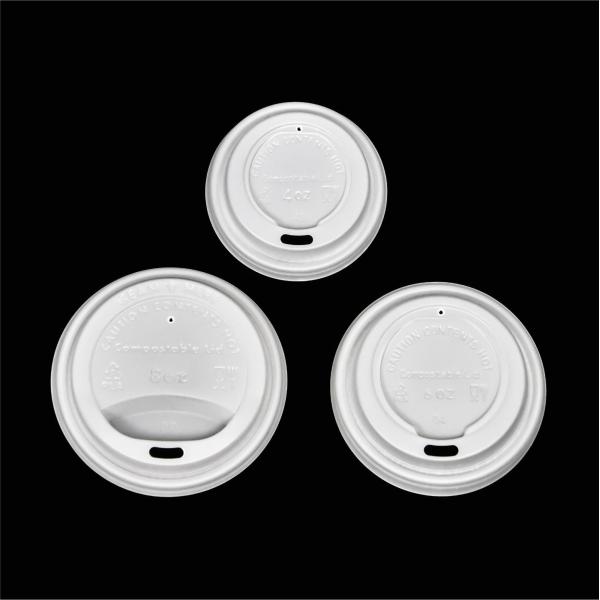 Customizable Disposable PLA Plastic Cup Lid 6oz 8oz 12oz Cold / Hot Coffee Drinking Cup Lid