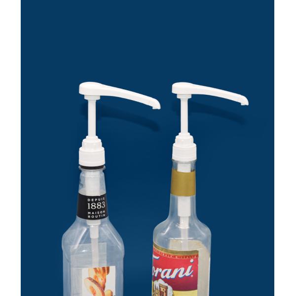 28-410 closure All Plastic Food Grade PP Syrup Pump Dispenser With Narrow Head 5ml 8ml 10ml Dosage