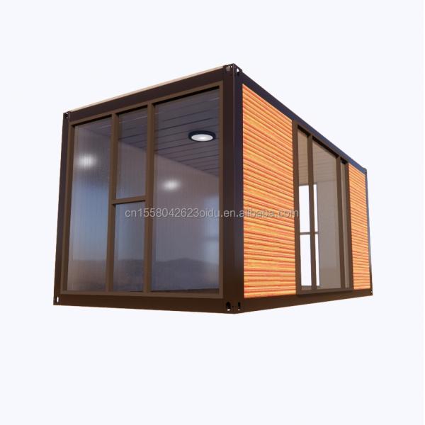 Galvanized Steel Square Tubes Container Houses for Park BBQ Store Office Mobile Portable Assembly Coffee Bar Wooden House
