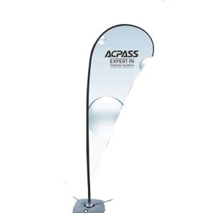 China Washable Outdoor Teardrop Advertising Flags Double Sided Printing on sale
