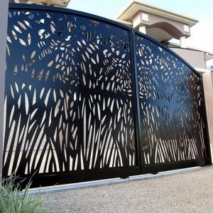 Quality Exterior Front Decorative Metal Gate Aluminum Laser Cut Privacy Screens Outdoor for sale
