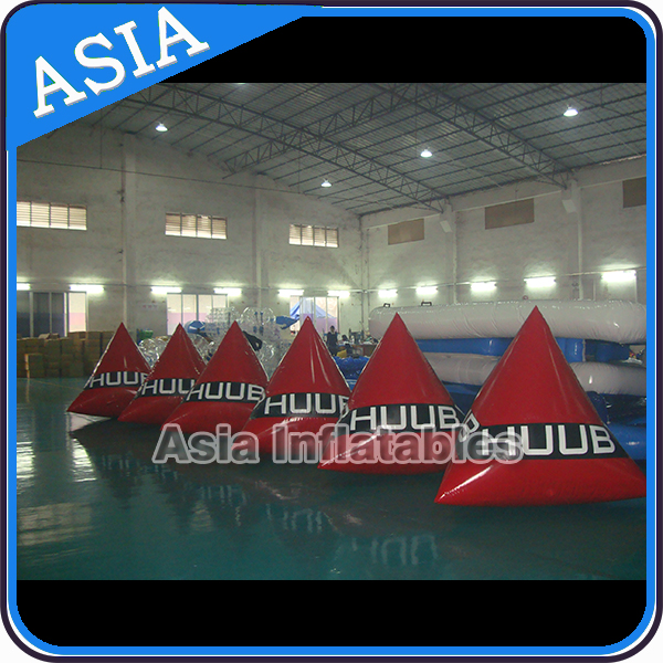 Inflatable Triangular Shape Marker Floating Buoy For Advertising And Water Games