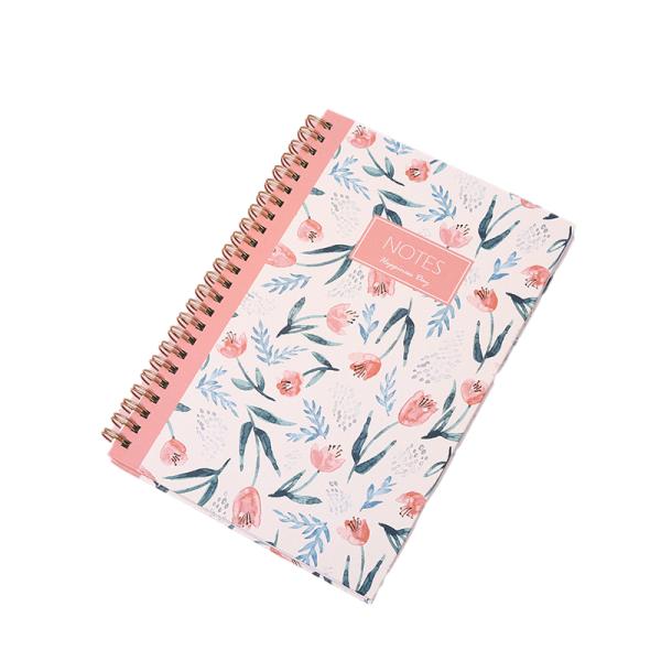 pocket size Thick Spiral Bound Notebook 105mm Length Flower Printed