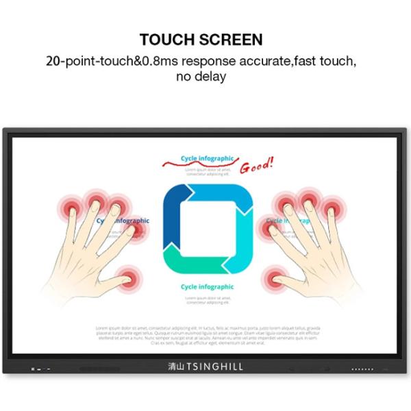 CNAS 60 Inch Touchscreen Monitor IR Interactive Display For Conference Room