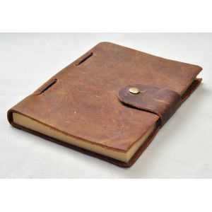 Quality Large Antique Travel Journal Notebook Wear Resistant With Snap Fastener for sale
