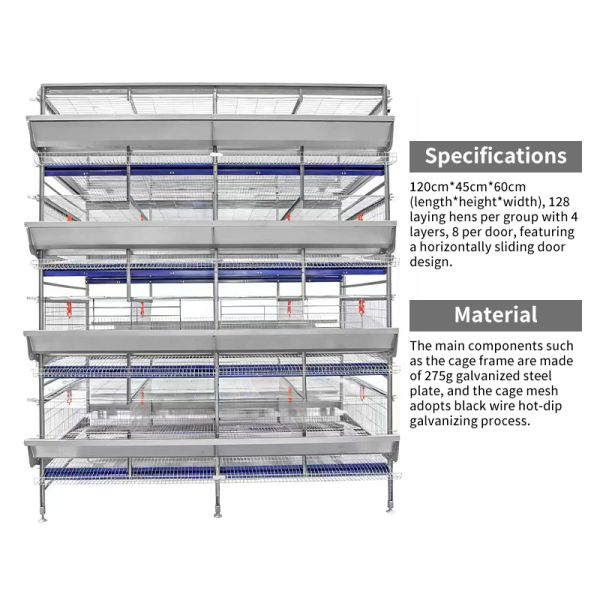 Fully Automatic H-Type duck Cage with Steel Construction in New Condition for Poultry Farming