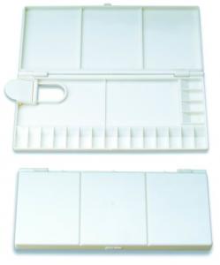 Quality White Plastic Paint Palette Watercolor Painting Accessories Different Size Different Shape for sale