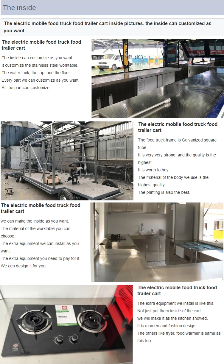Mobile Sales of Various Commodities with Custom Outdoor Street Fast Food Stall Kiosk