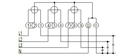 Three-phase mechanical electric energy meter with bakelite cover