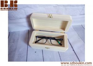China Natural Wood box eyeglasses case sunglasses case Unfinished wooden box glasses eco friendly on sale