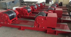China Red Bolt Adjustable Pipe Stands , Heavy Duty Welding Roller Beds With PU Wheel on sale