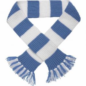Quality 50cm Winter Wool Free Striped Scarf Knitting Pattern With Embroidery Logo for sale
