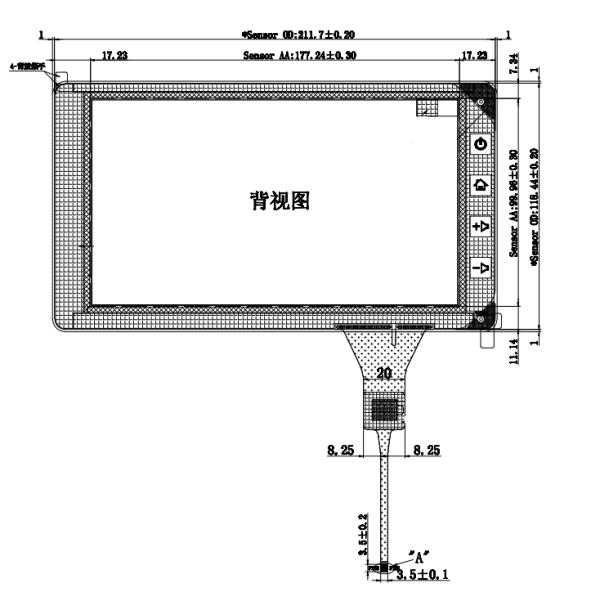 8'' Capacitive Car Multi Touch Capacitive Screen Explosion Proof Film For Car Navigator Sensitive Strong Compatibility