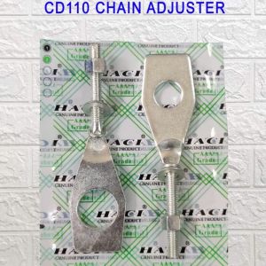 China Universal CD110 Motorcycle Chain Adjuster Aluminum Motorcycle Spare Parts on sale