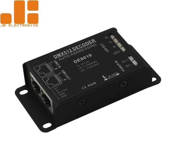 Buy DMX512 Decoder Led Light Controller 3A*3CH Auto - Addressing With Aluminium Shell at wholesale prices