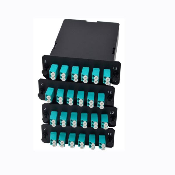 Low Loss Insertion 12/24 Fiber MPO Cassette Module with LC Duplex Adapter for High-Density Networks