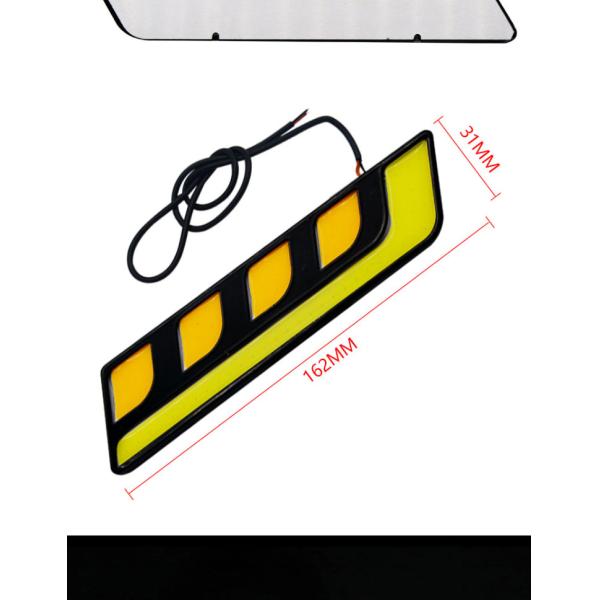 Two Color BMW Led Daytime Running Lights Aluminium Emergency Warning Strip Lamp Cob