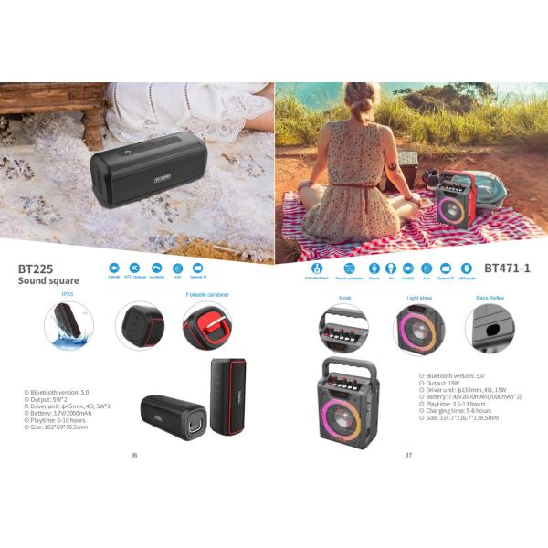 60W Waterproof IPX5 Bluetooth Wireless Speaker with TWS, DSP, TF Card, Equalizer & Subwoofer