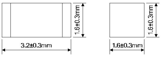 1206 Surface Mount 2-Electrode Squared Ceramic Gas Discharge Tube GDT 3216 350V 500A 3.2x1.6x1.6mm