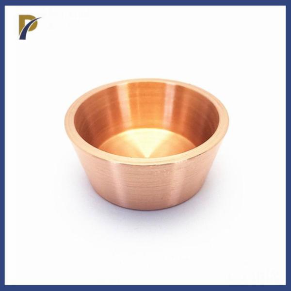High Purity OFC Oxygen Free Copper Crucible For Optics Vacuum Coating And Laboratory