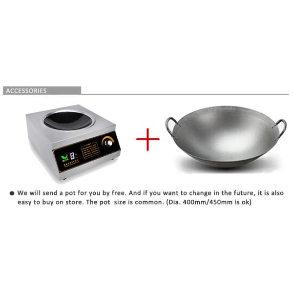 Home applinances stainless steel induktion wok
