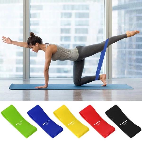 ZHIHUI TPE Silicone Exercise Bands Yoga Resistance Rubber